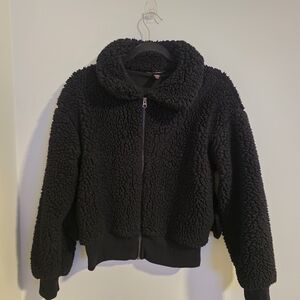 VICTORIA'S SECRET Plush Fleece Front-Zip Jacket | SMALL